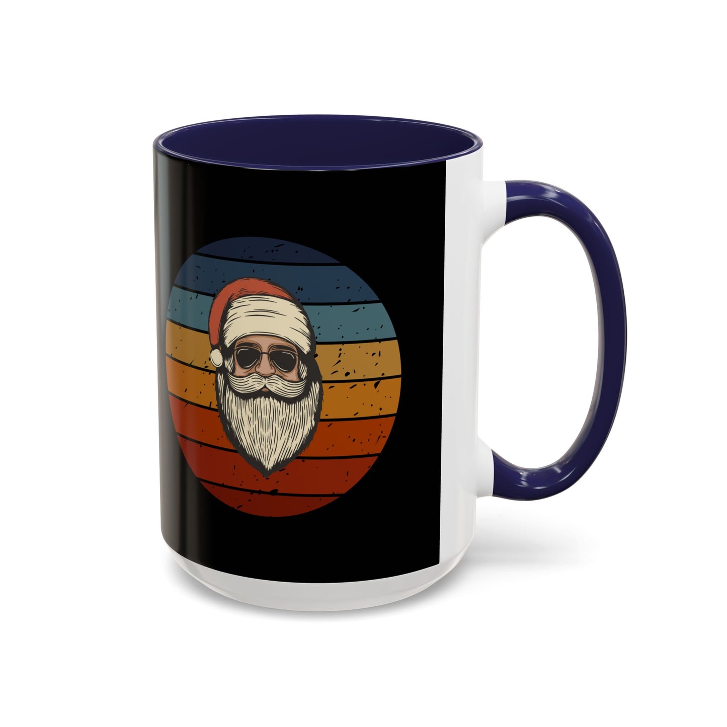 Cool Santa Accent Coffee Mug - Stylish Holiday Drinkware