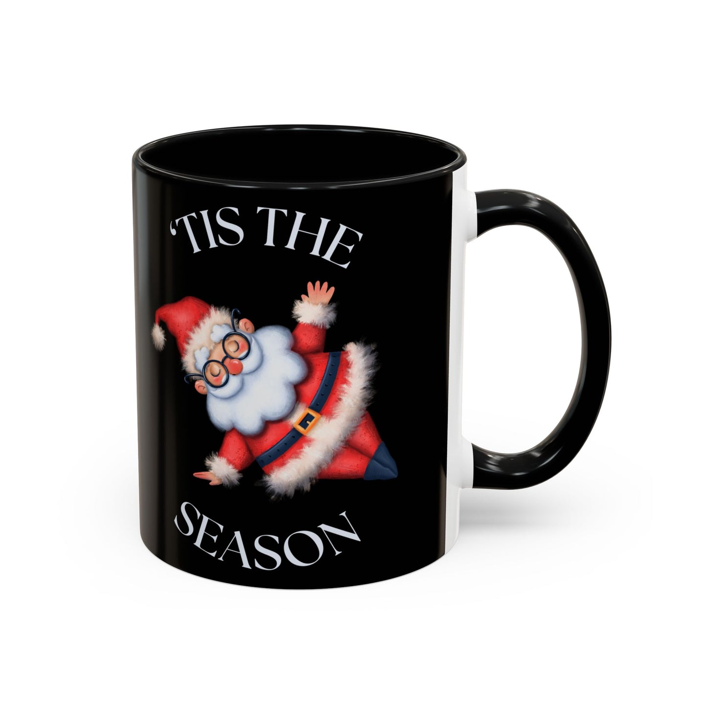 ‘Tis The Season Santa Accent Coffee Mug - Christmas Holiday Drinkware