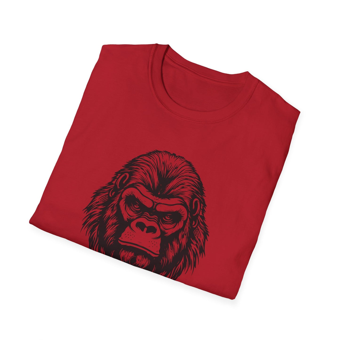 Funny Gorilla Movie Watcher Unisex Softstyle T-Shirt