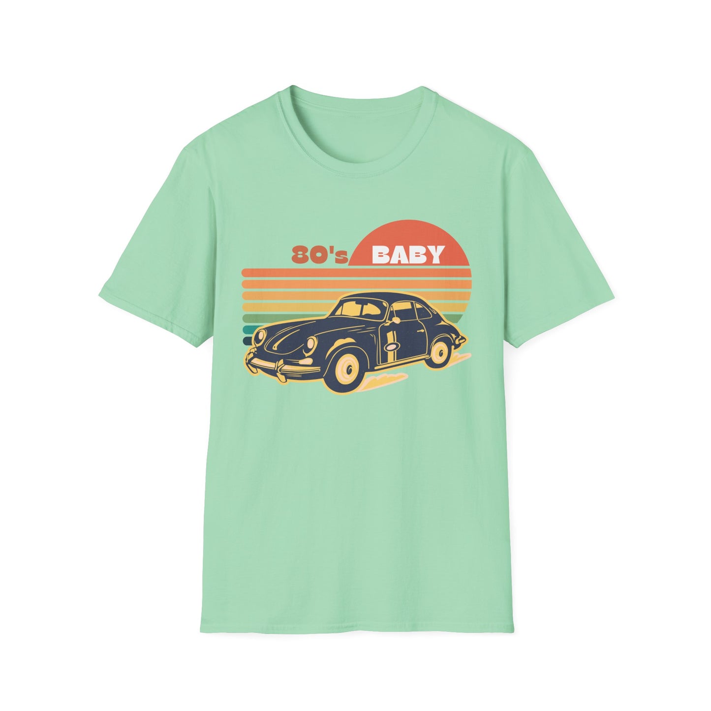 80's Baby Vintage Car Unisex Softstyle T-Shirt