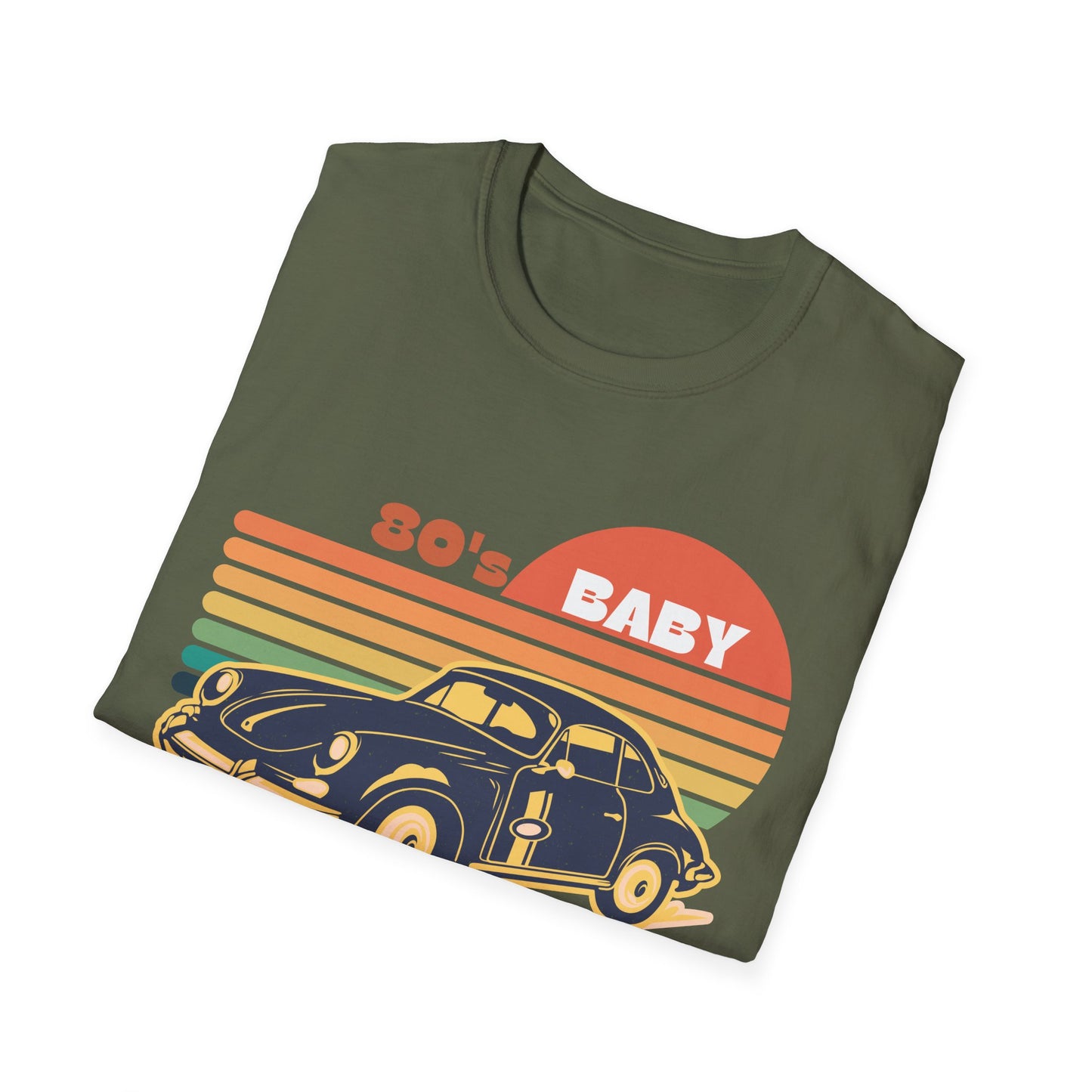 80's Baby Vintage Car Unisex Softstyle T-Shirt