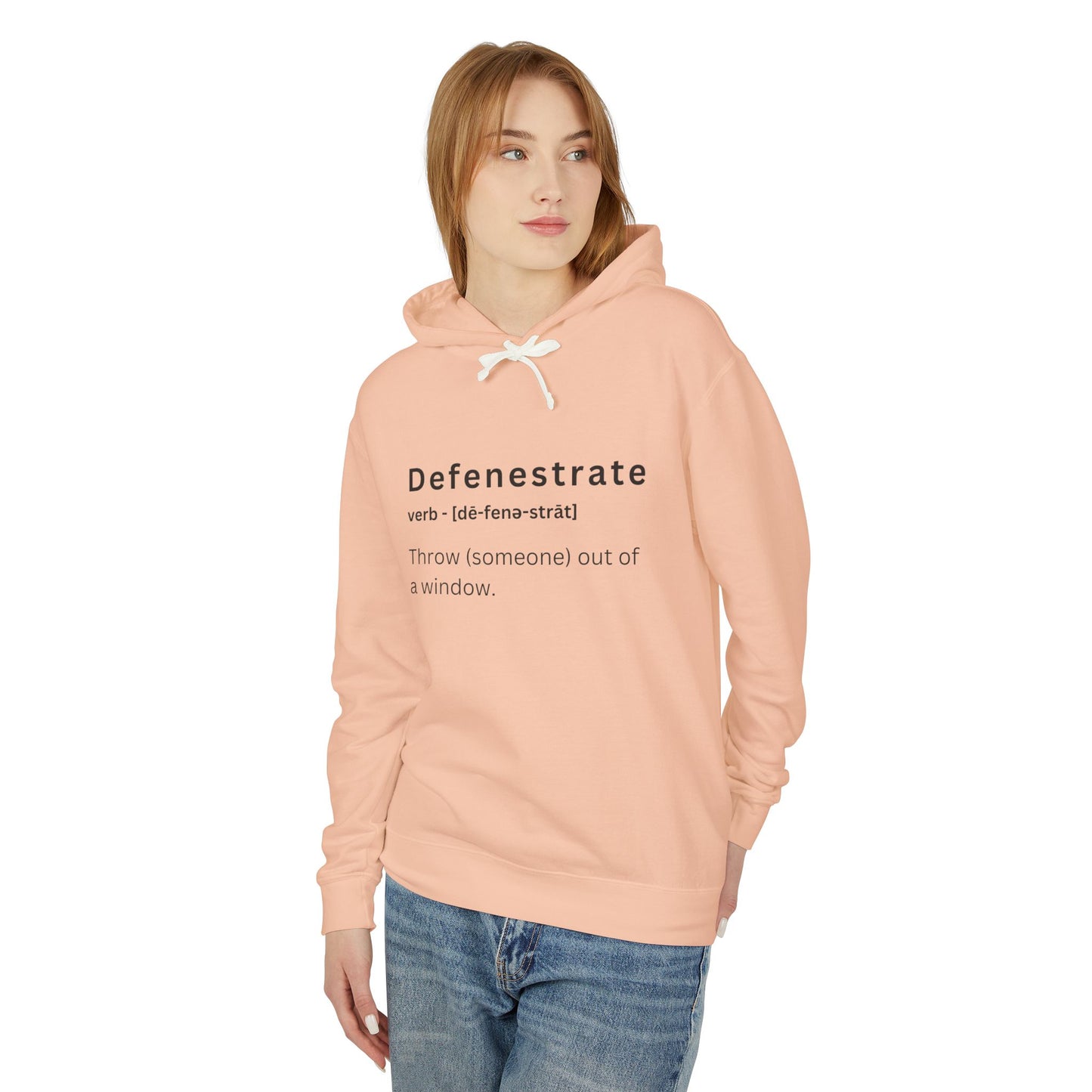 Defenestrate Hoodie - Lightweight Unisex Sweatshirt for Casual Fun