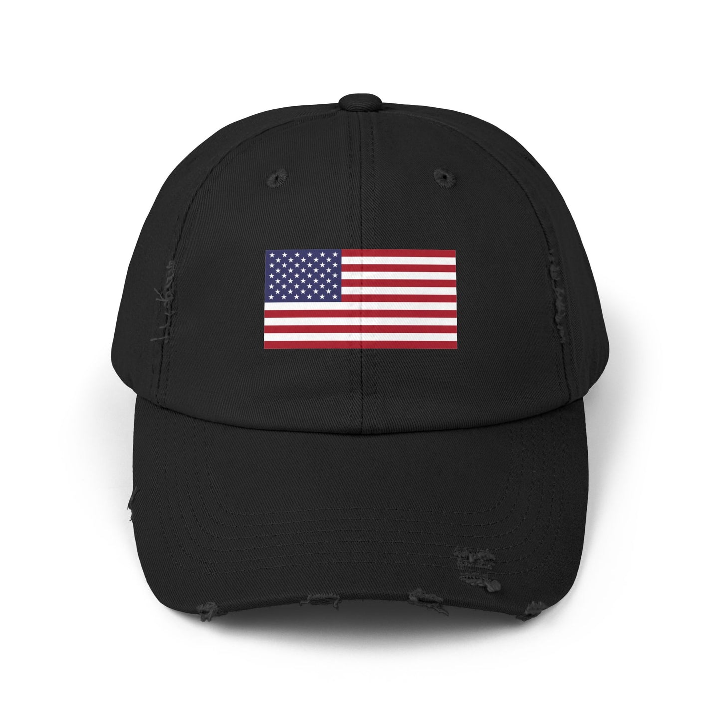 Unisex Distressed American Flag Cap - Trendy Pink Hat for Patriotic Style