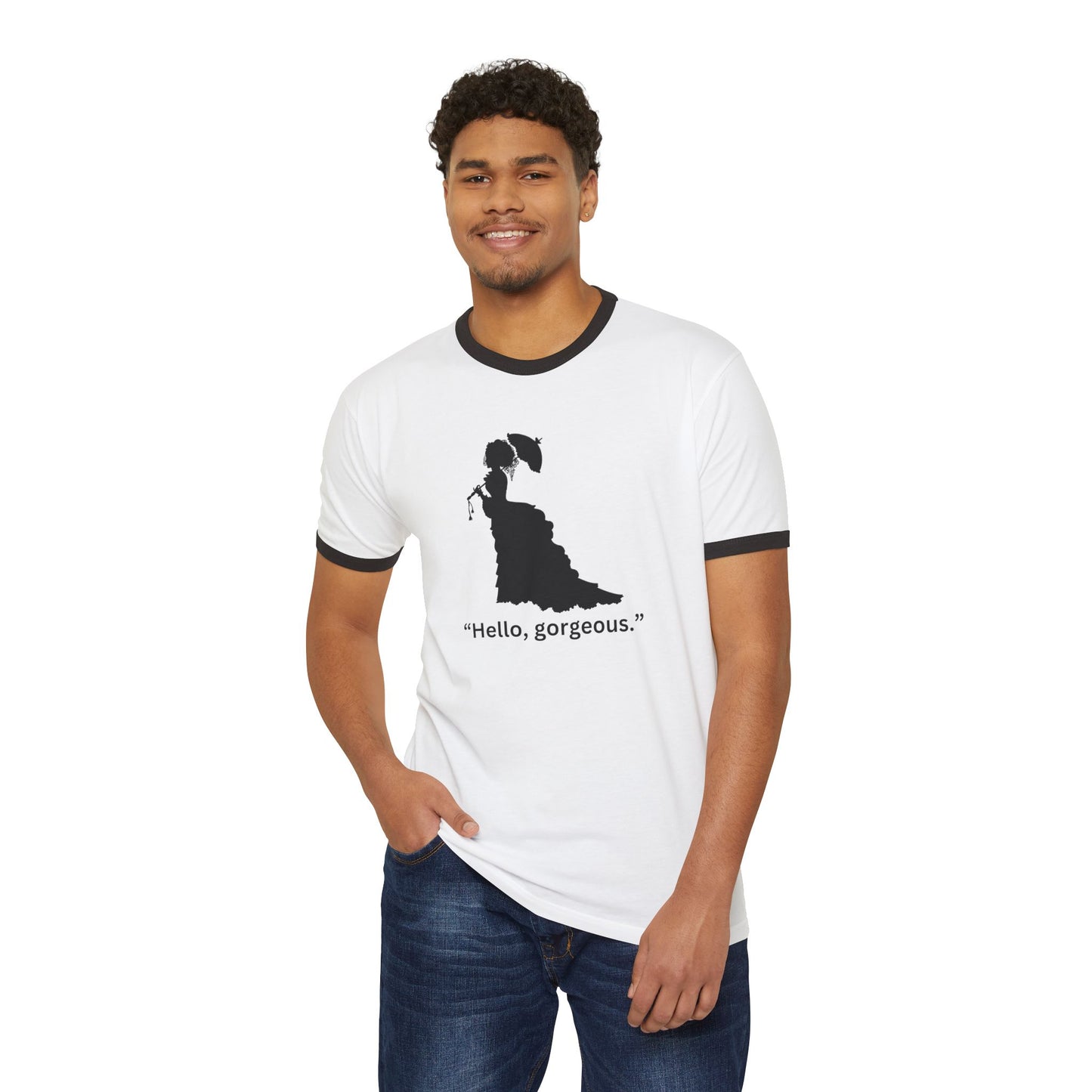 Hello Gorgeous Unisex Cotton Ringer T-Shirt