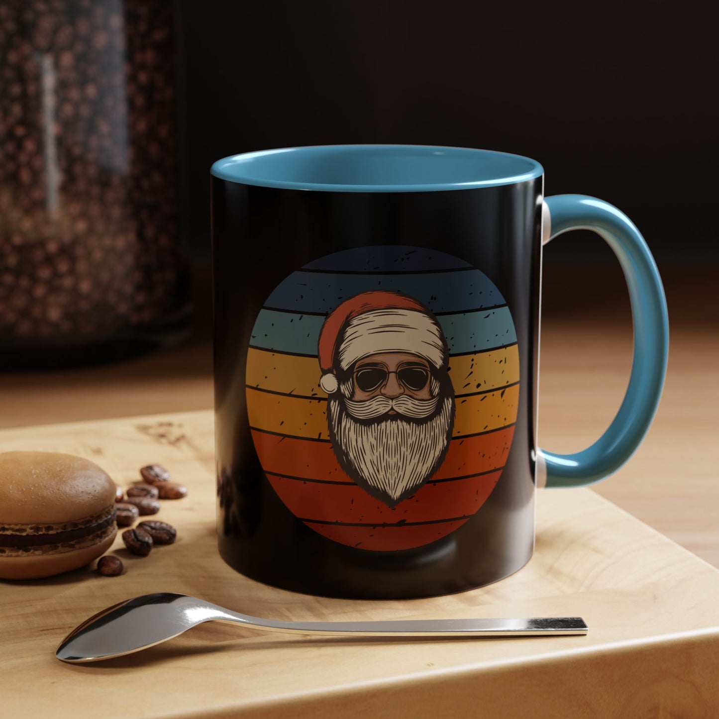 Cool Santa Accent Coffee Mug - Stylish Holiday Drinkware