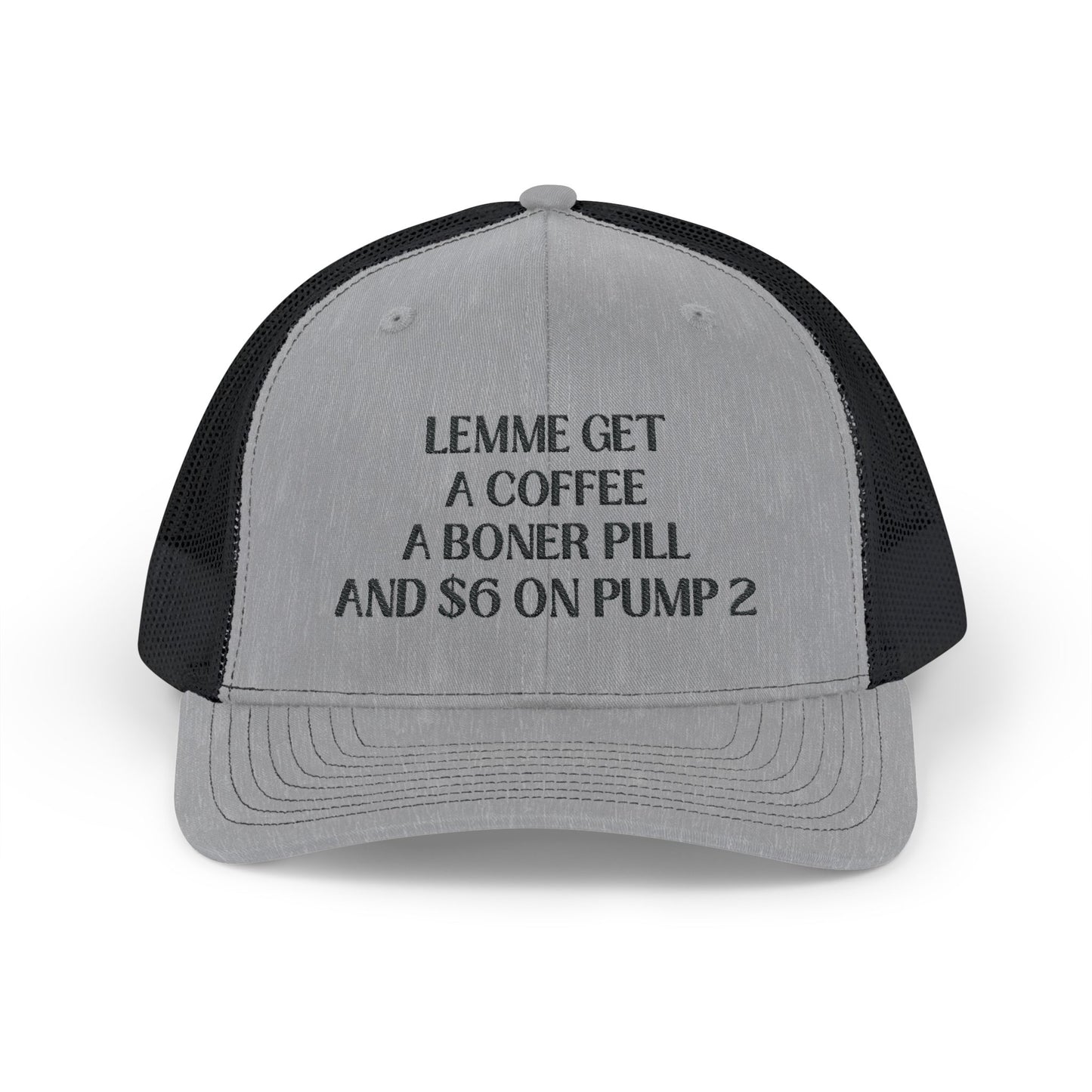 Funny Snapback Trucker Cap - Coffee & Pump 2 Vibes