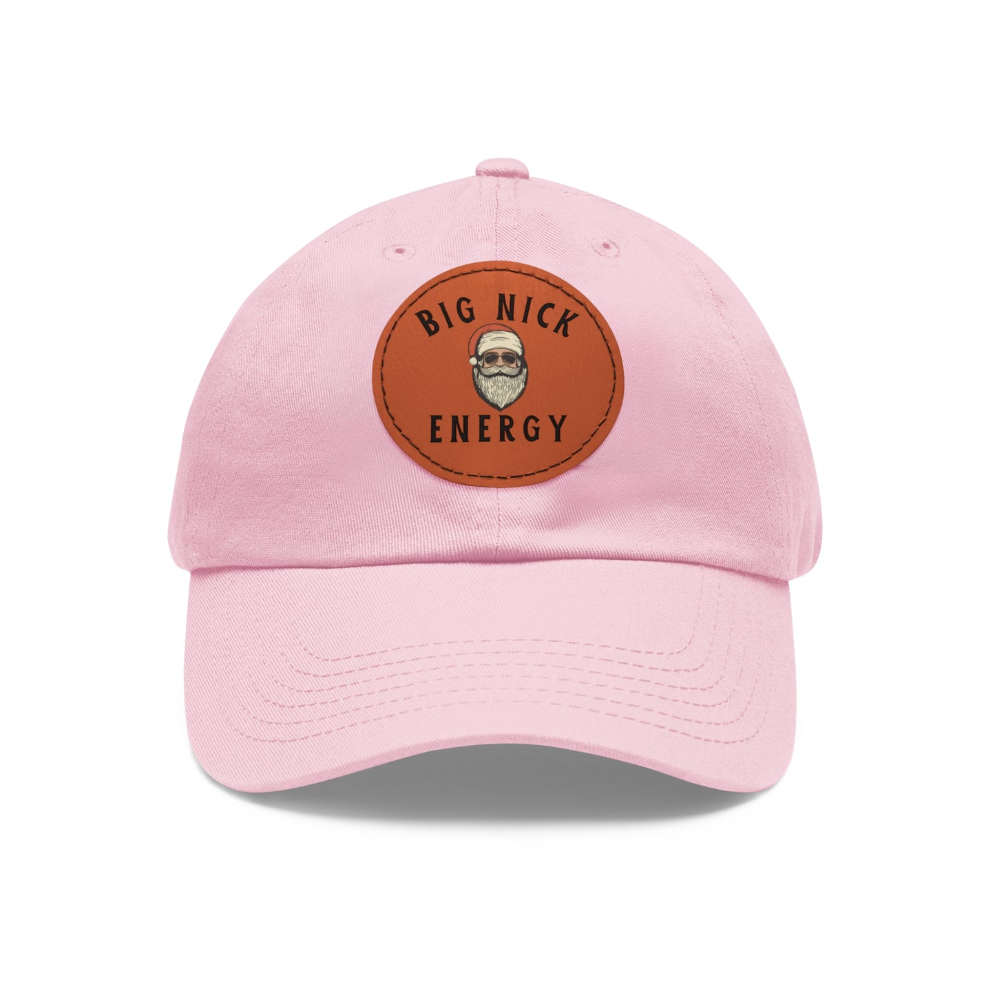 Big Nick Energy Dad Hat with Leather Patch - Black Cap for Everyday Adventures