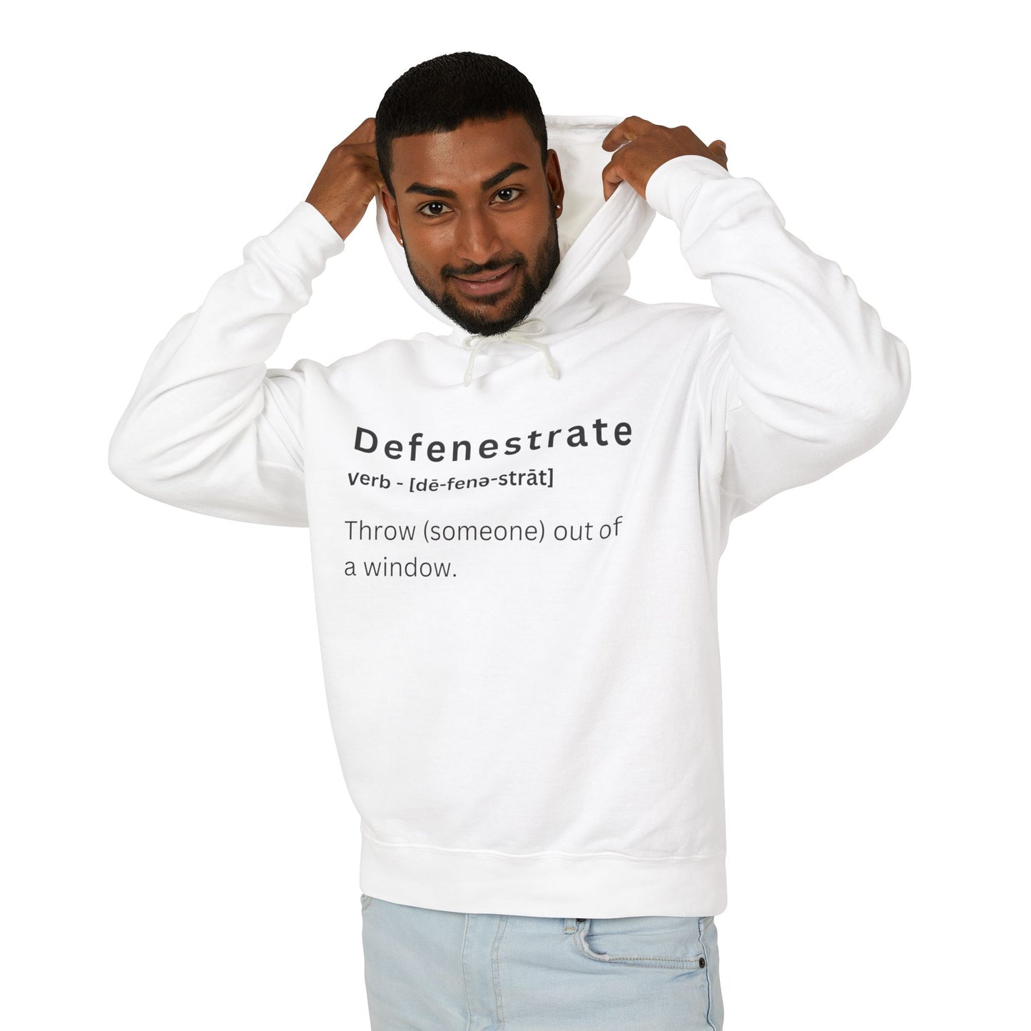 Defenestrate Hoodie - Lightweight Unisex Sweatshirt for Casual Fun