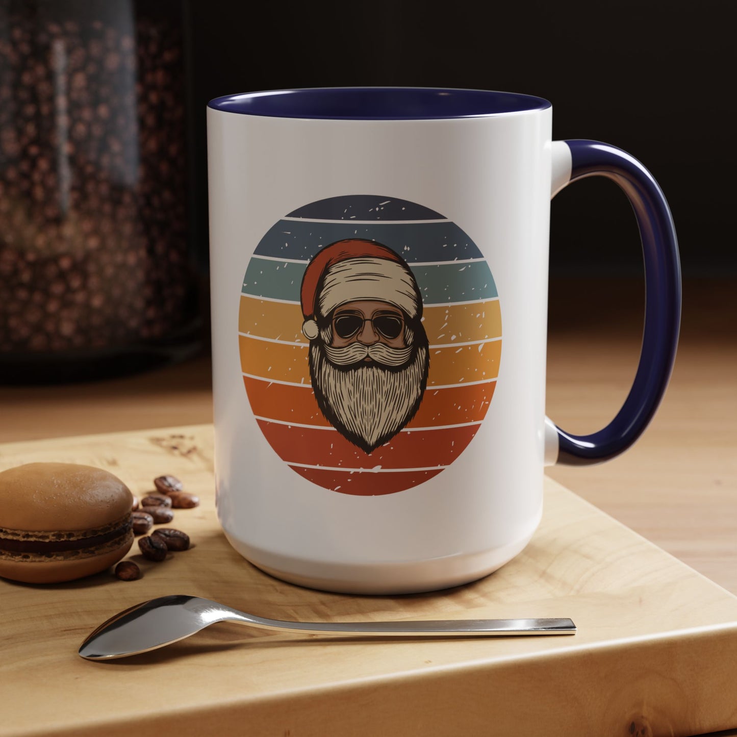 Cool Santa Sunglasses Accent Coffee Mug | 11oz & 15oz | Perfect Holiday Gift