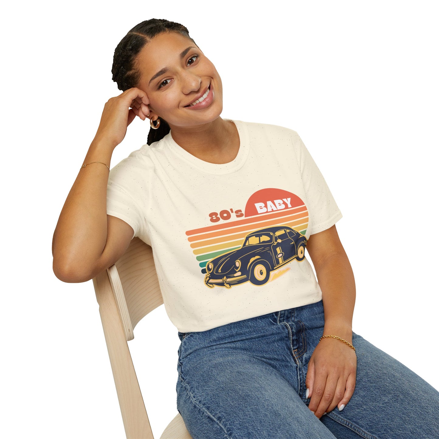 80's Baby Vintage Car Unisex Softstyle T-Shirt