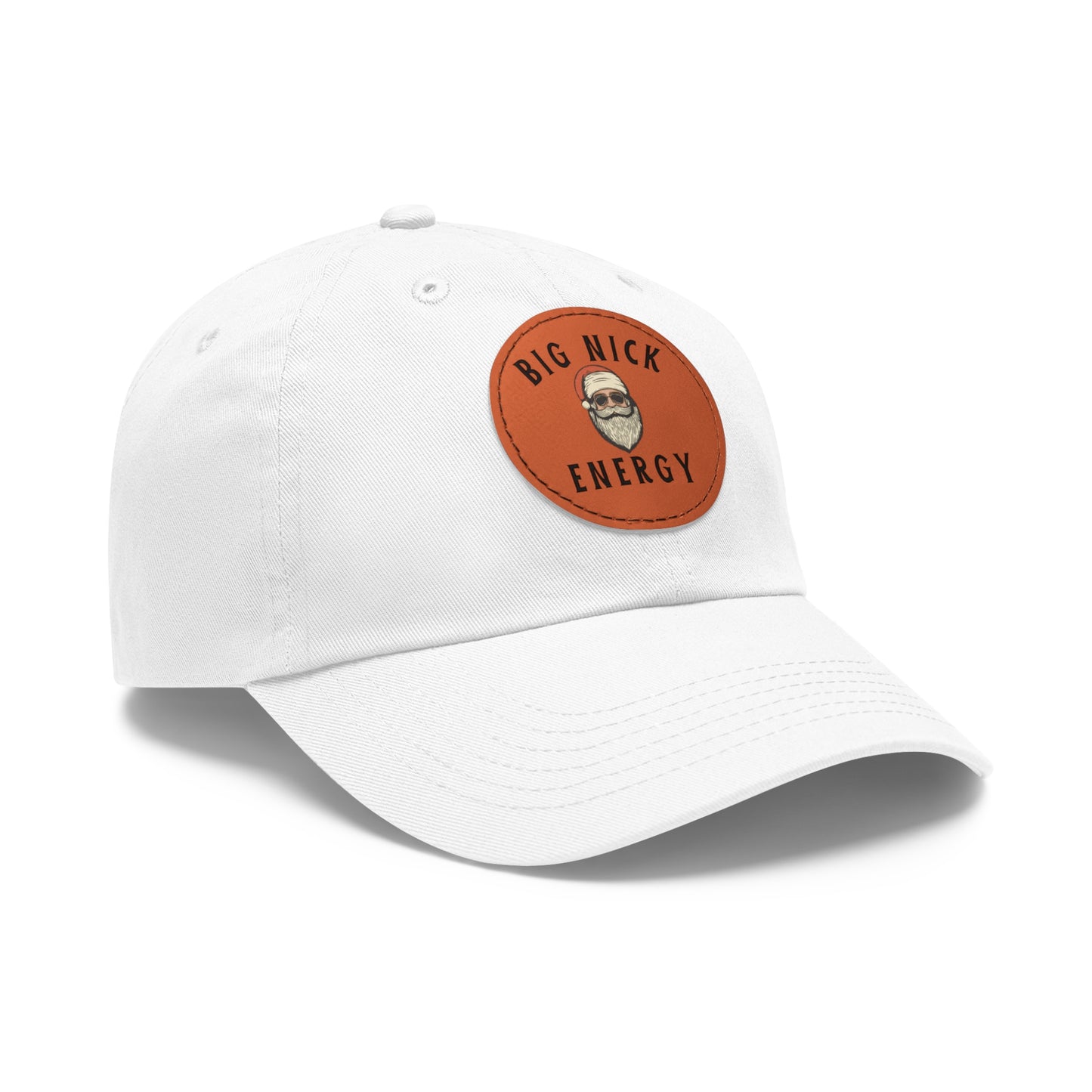 Big Nick Energy Dad Hat with Leather Patch - Black Cap for Everyday Adventures