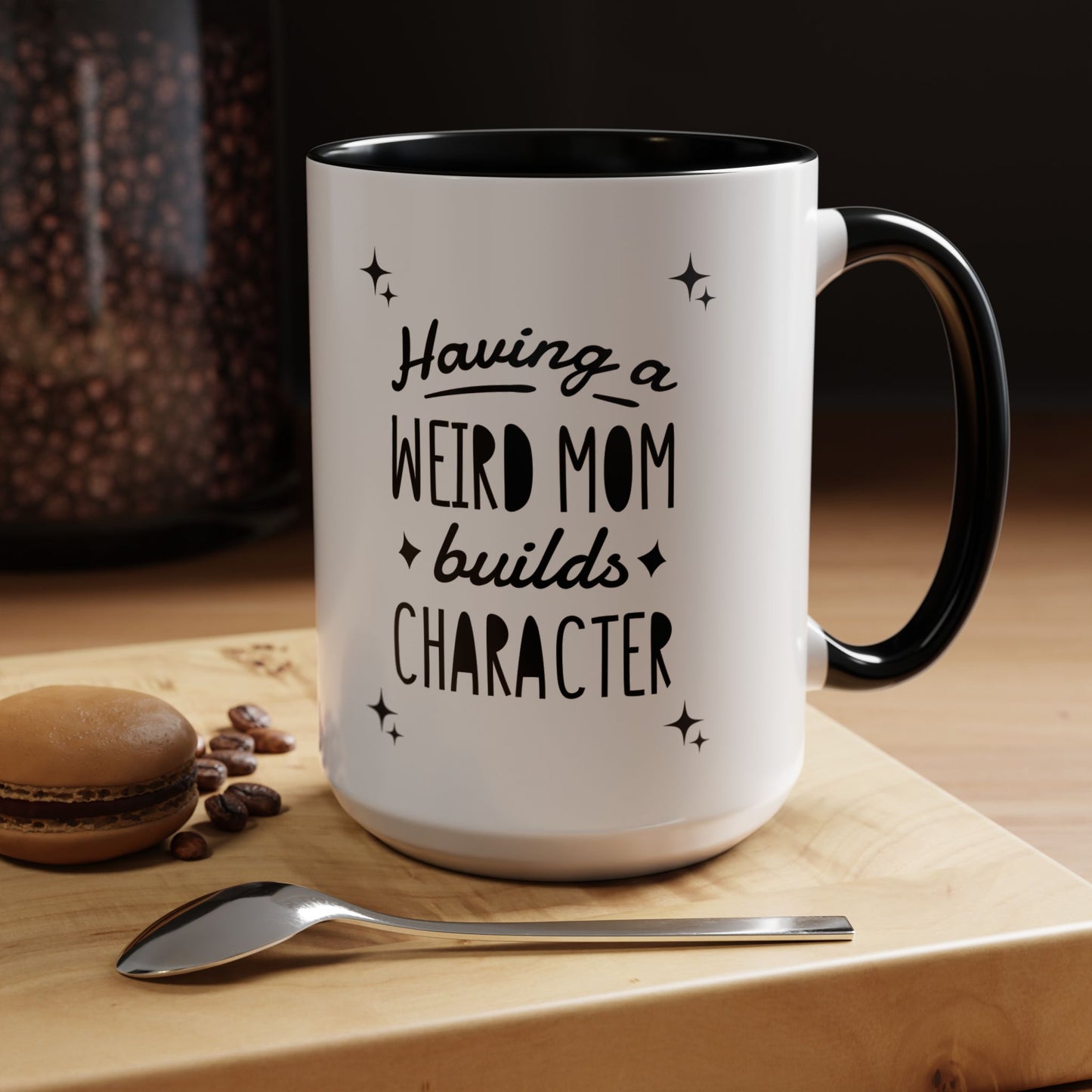 Weird Mom Character Coffee Mug - Fun Accent for Unique Moms