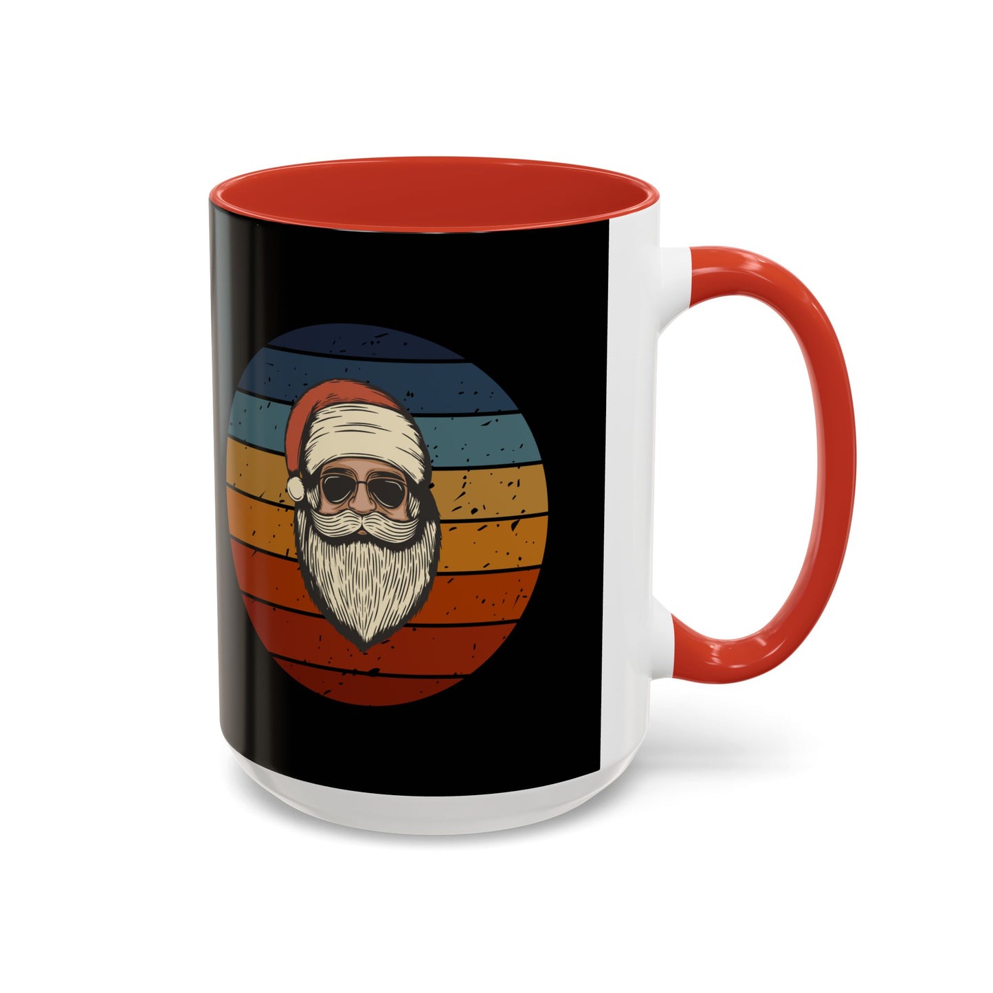 Cool Santa Accent Coffee Mug - Stylish Holiday Drinkware