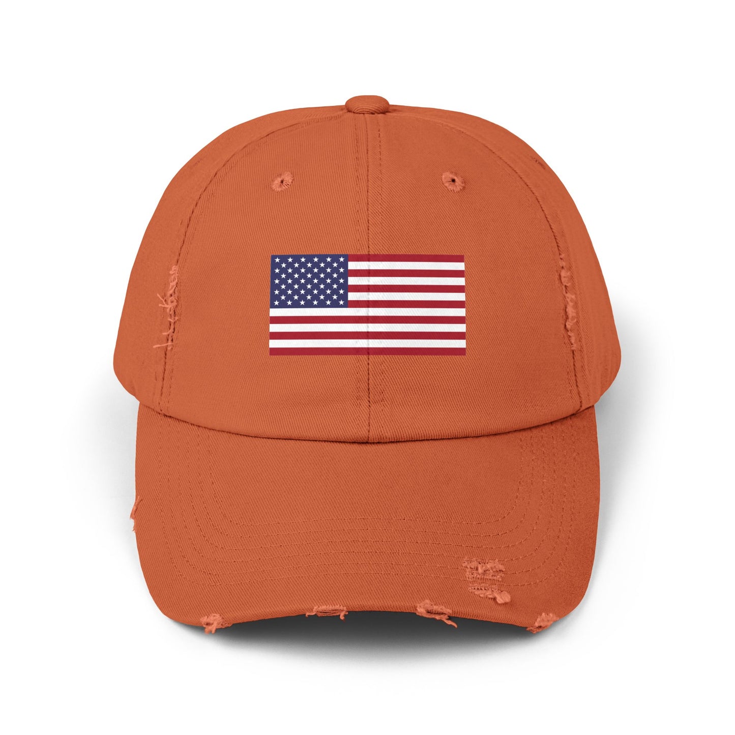 Unisex Distressed American Flag Cap - Trendy Pink Hat for Patriotic Style