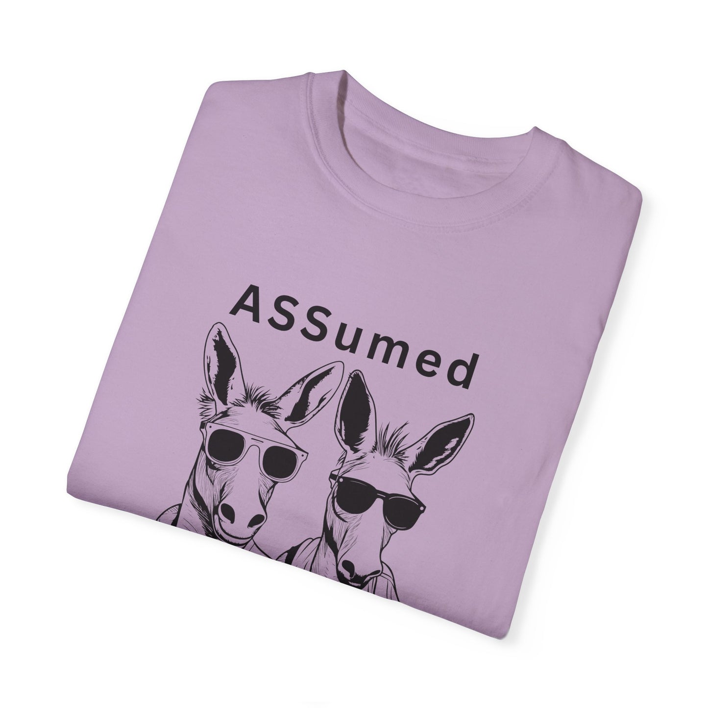 Unisex Garment-Dyed T-Shirt - Funny Kangaroo Design with 'ASSumed Innocent' Text