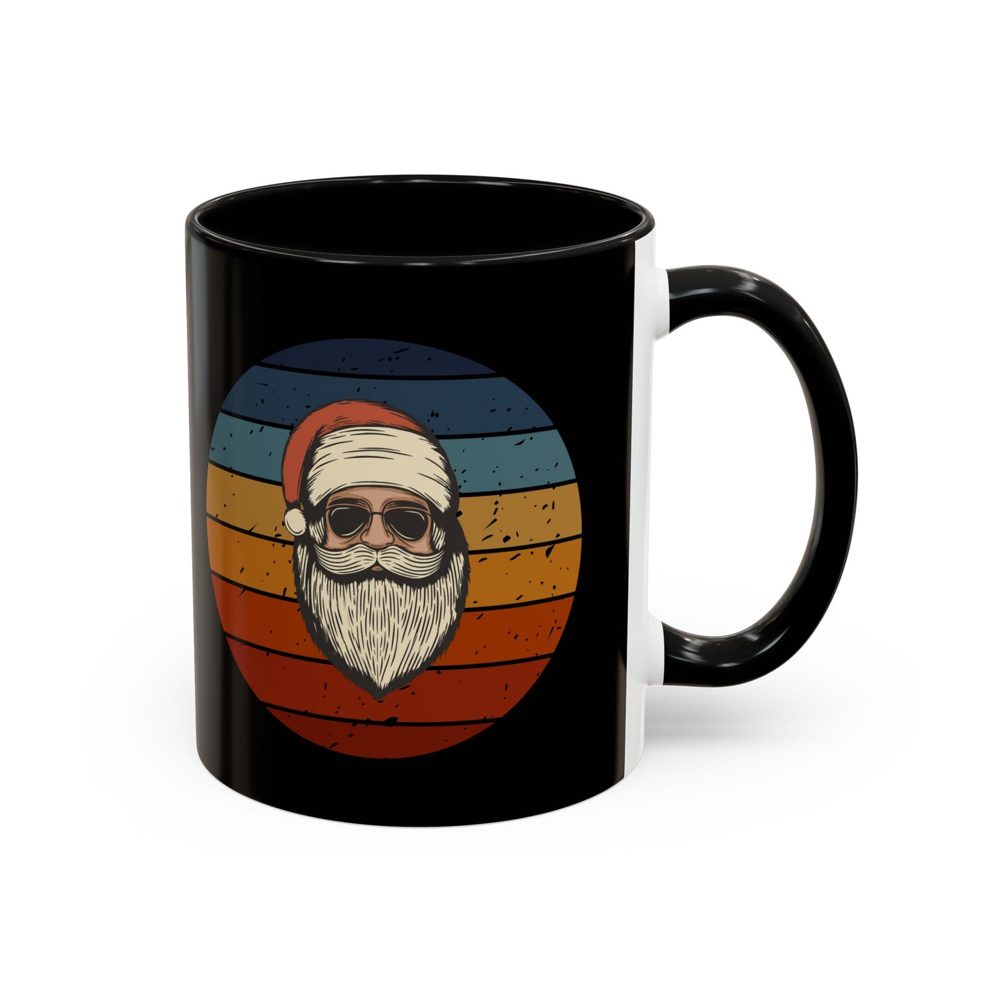 Cool Santa Accent Coffee Mug - Stylish Holiday Drinkware