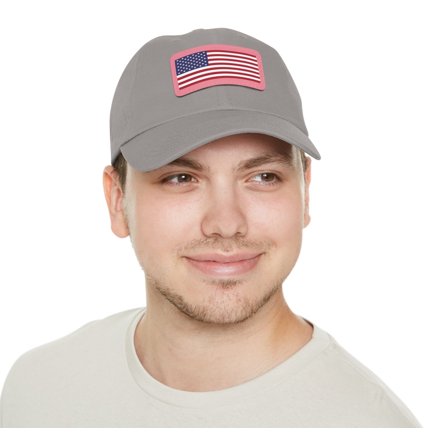 Patriotic Dad Hat with Leather Patch – USA Flag Cap for Summer Adventures