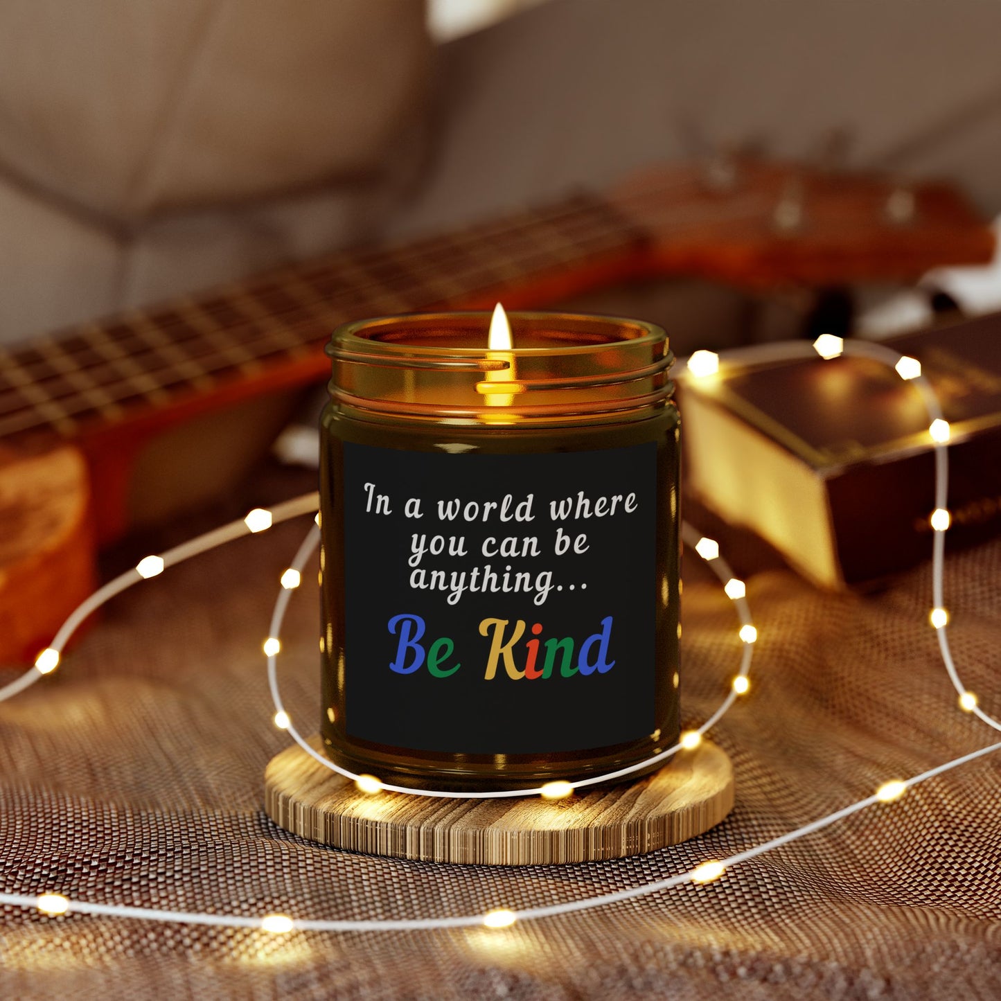 Be Kind Scented Candle - Coconut Apricot Wax (4oz, 9oz)