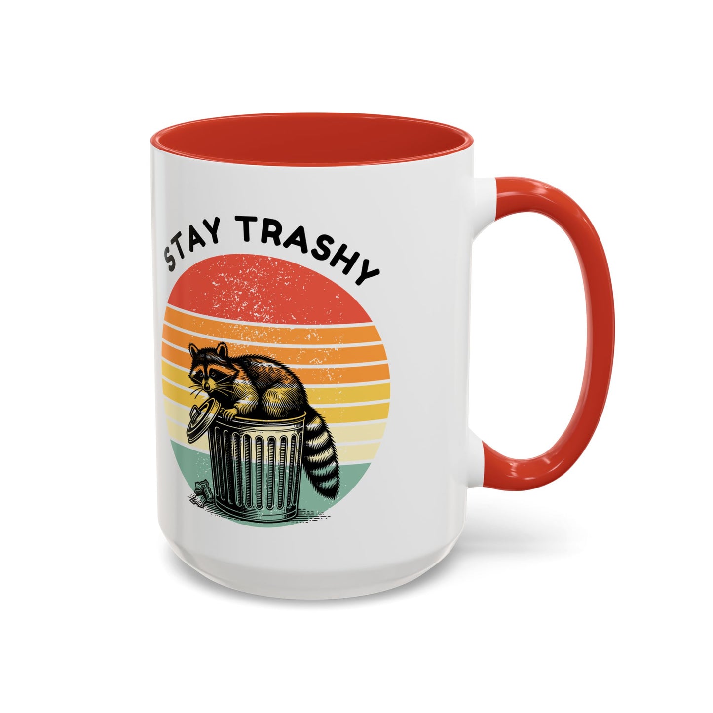 Stay Trashy Raccoon Accent Coffee Mug - Fun Gift for Animal Lovers