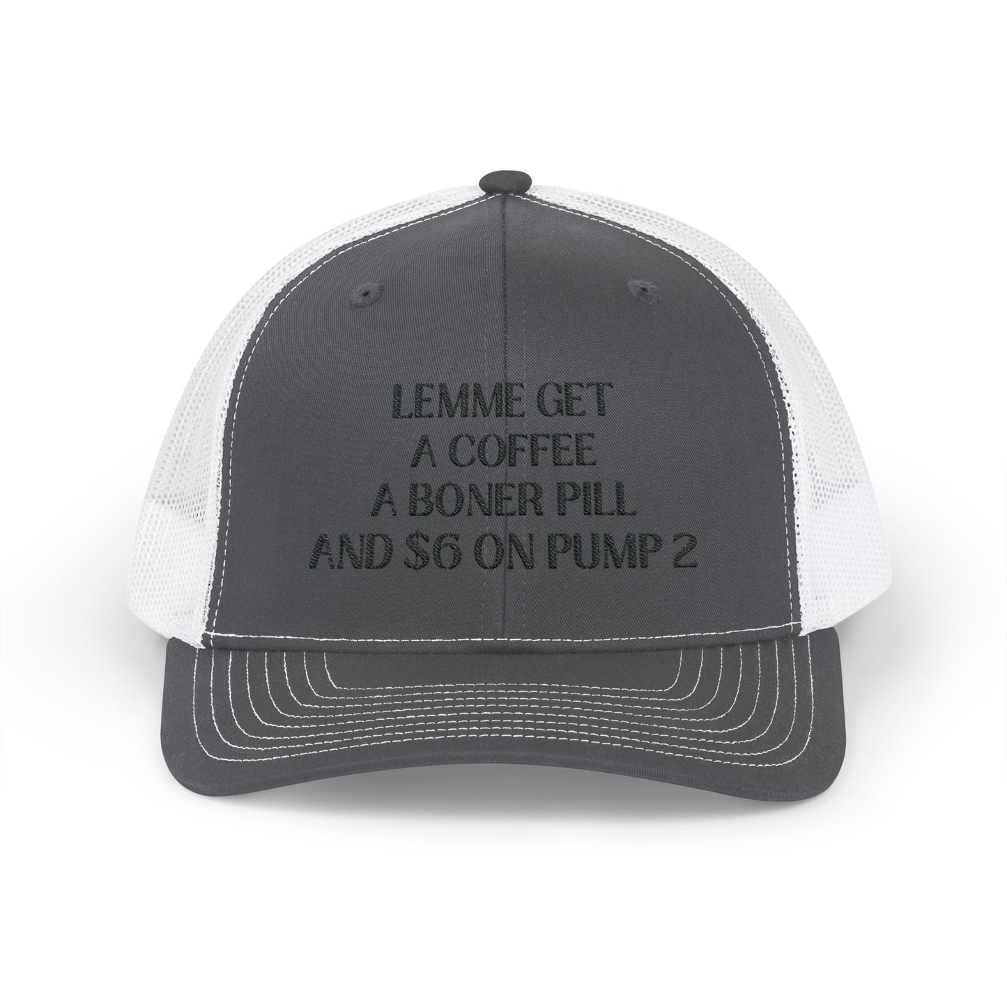 Funny Snapback Trucker Cap - Coffee & Pump 2 Vibes