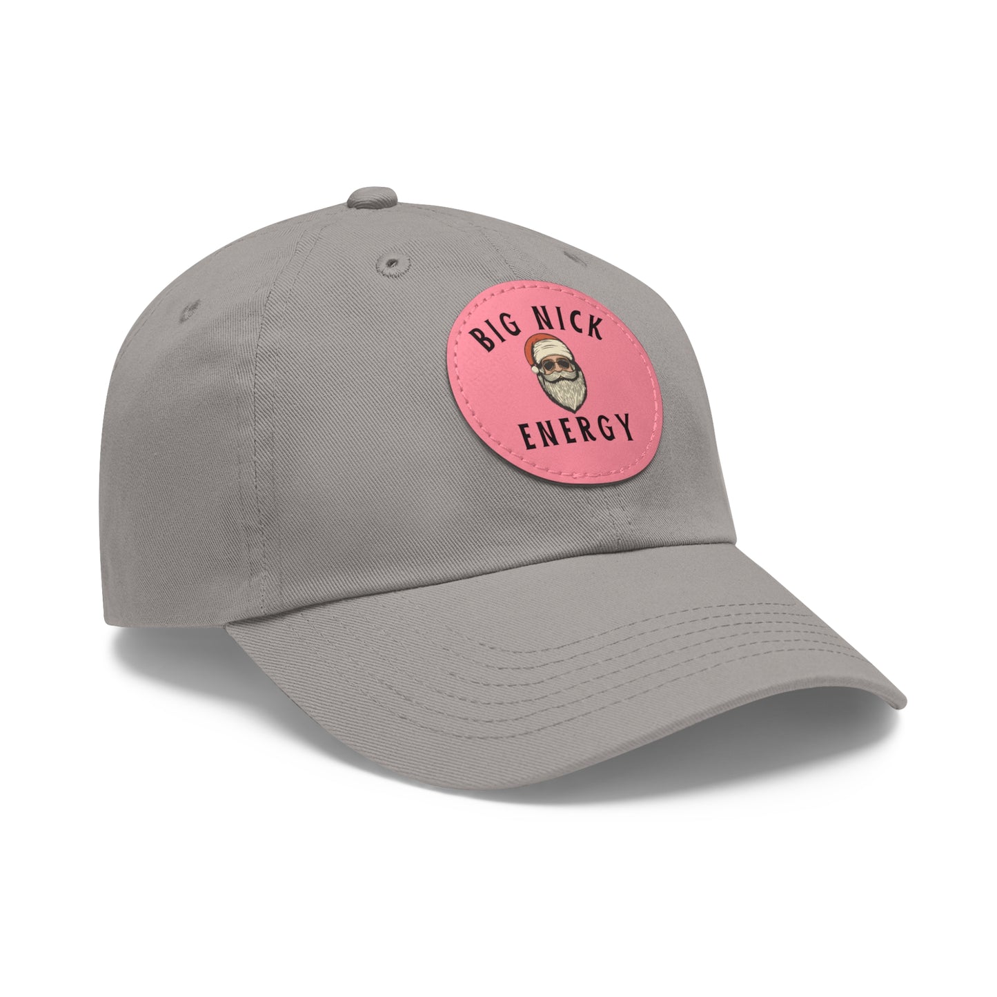 Big Nick Energy Dad Hat with Leather Patch - Black Cap for Everyday Adventures