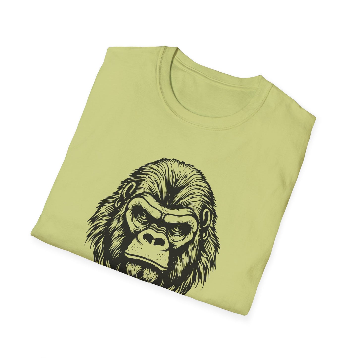 Funny Gorilla Movie Watcher Unisex Softstyle T-Shirt