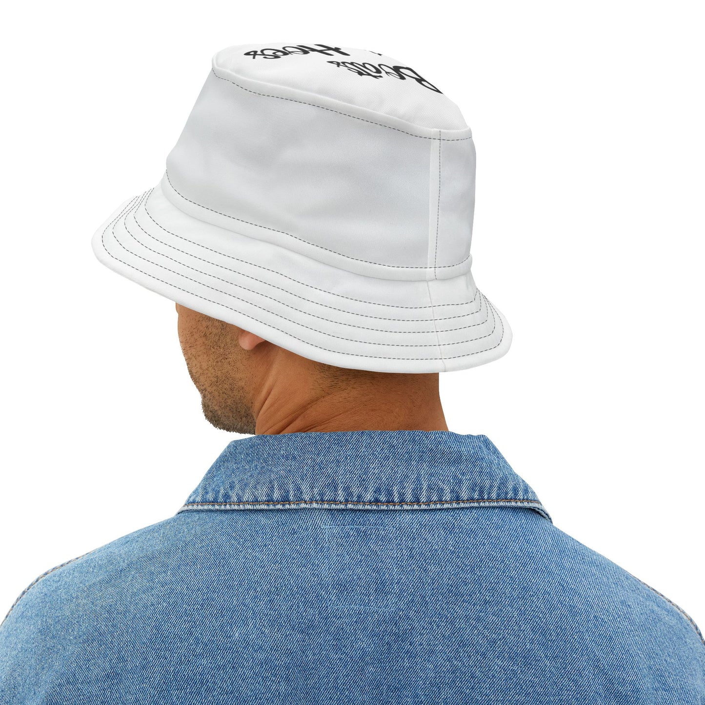 Minimalist White Bucket Hat for Summer Adventures