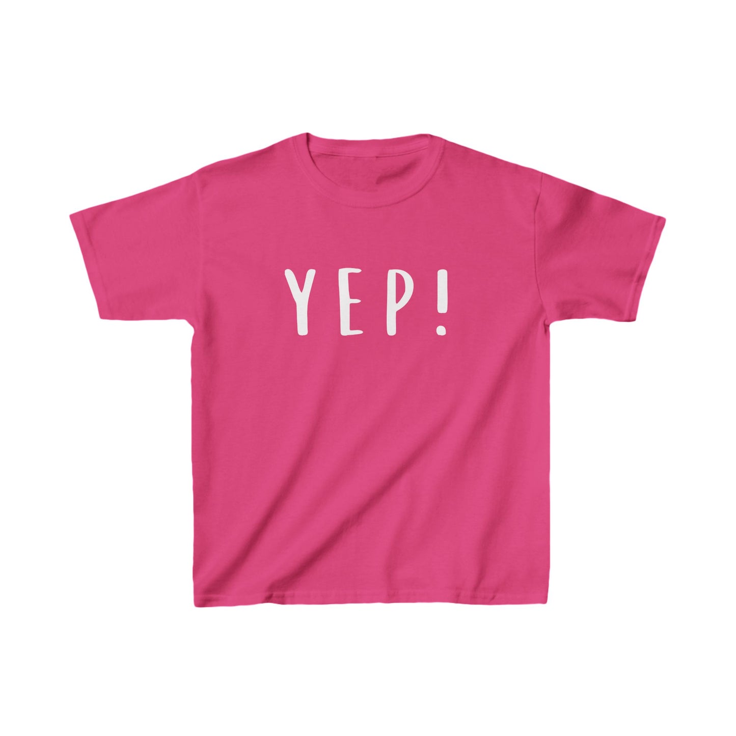 Funny Kids Tee - "YEP!" Heavy Cotton Shirt for Playful Days