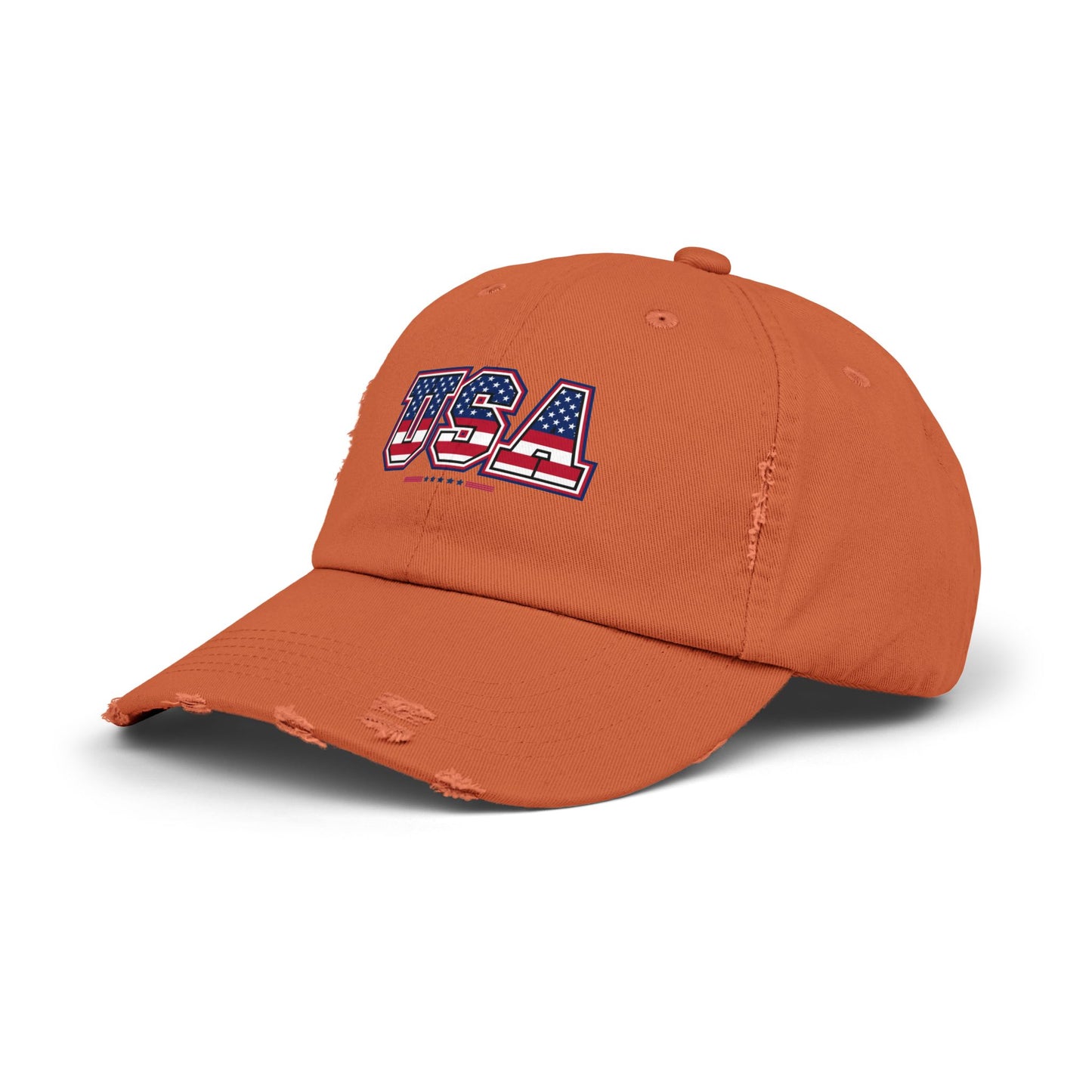 Unisex Distressed USA Cap - Casual Style for Outdoor Adventures