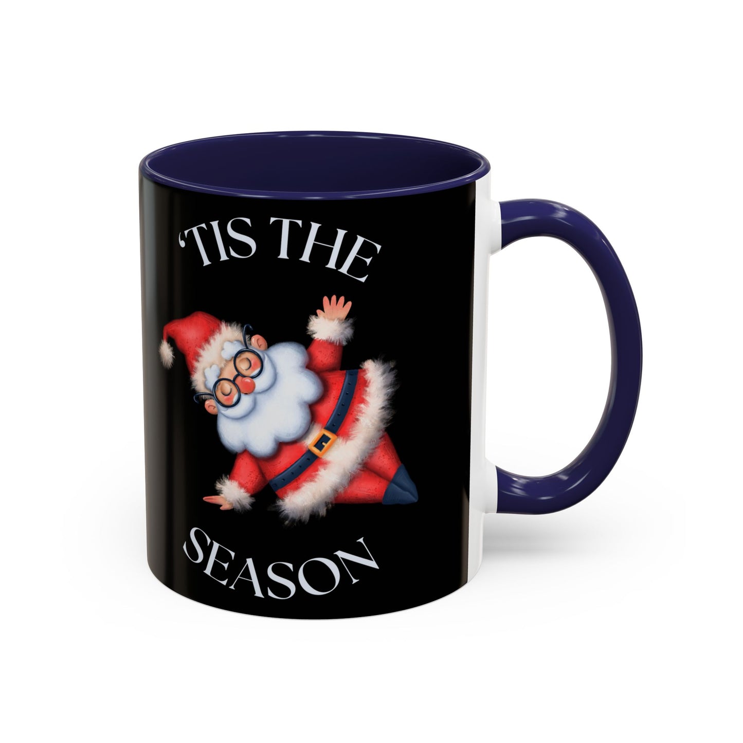 ‘Tis The Season Santa Accent Coffee Mug - Christmas Holiday Drinkware