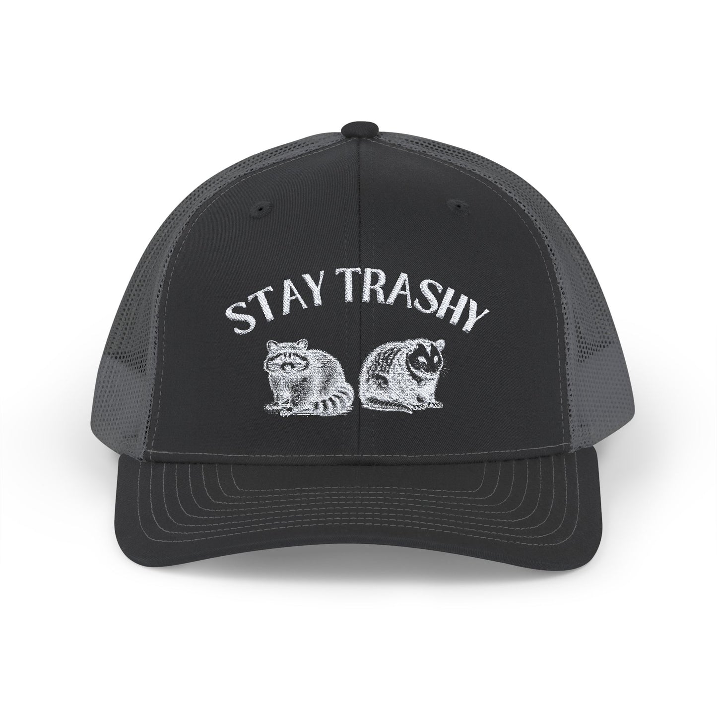 Stay Trashy Snapback Trucker Cap - Fun Casual Style for Raccoon Lovers