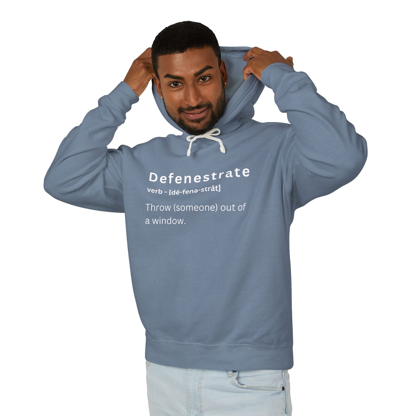 Defenestrate Unisex Lightweight Hooded Sweatshirt - Funny Vocabulary Hoodie