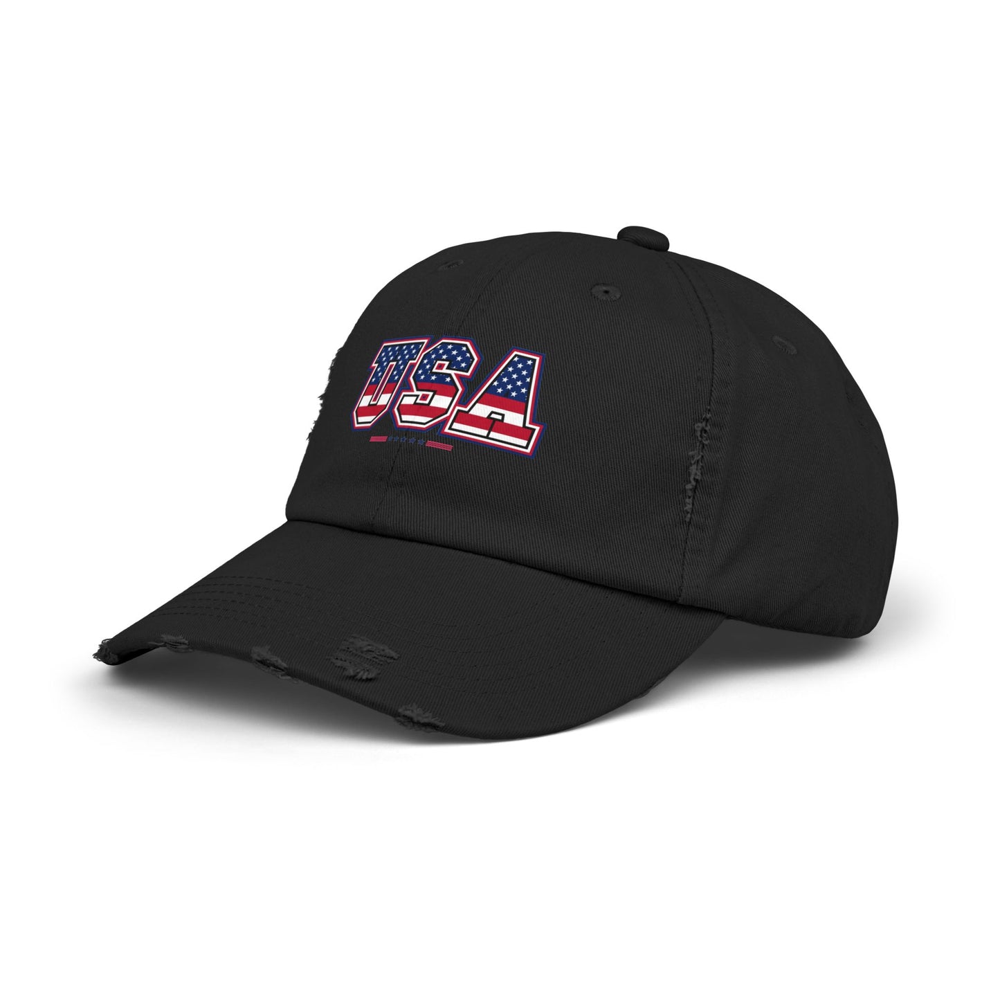 Unisex Distressed USA Cap - Casual Style for Outdoor Adventures