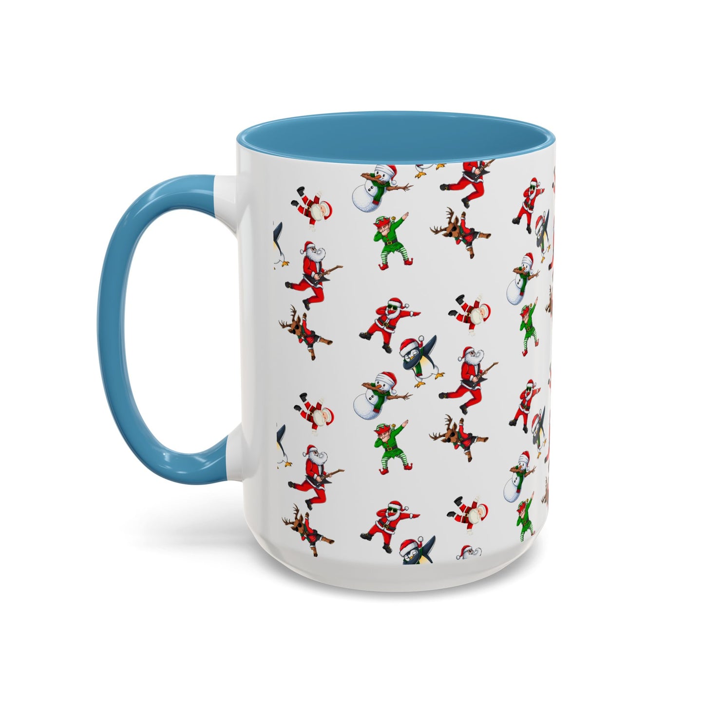 Festive Santa and Elf Coffee Mug - Fun Christmas Drinkware