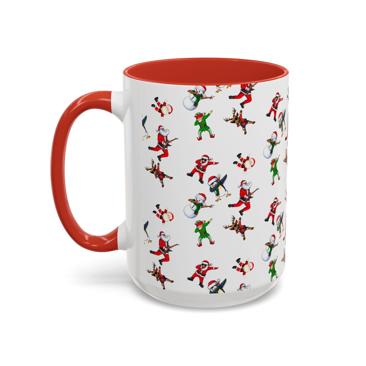 Festive Santa and Elf Coffee Mug - Fun Christmas Drinkware