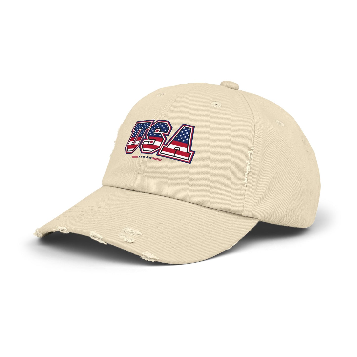 Unisex Distressed USA Cap - Casual Style for Outdoor Adventures