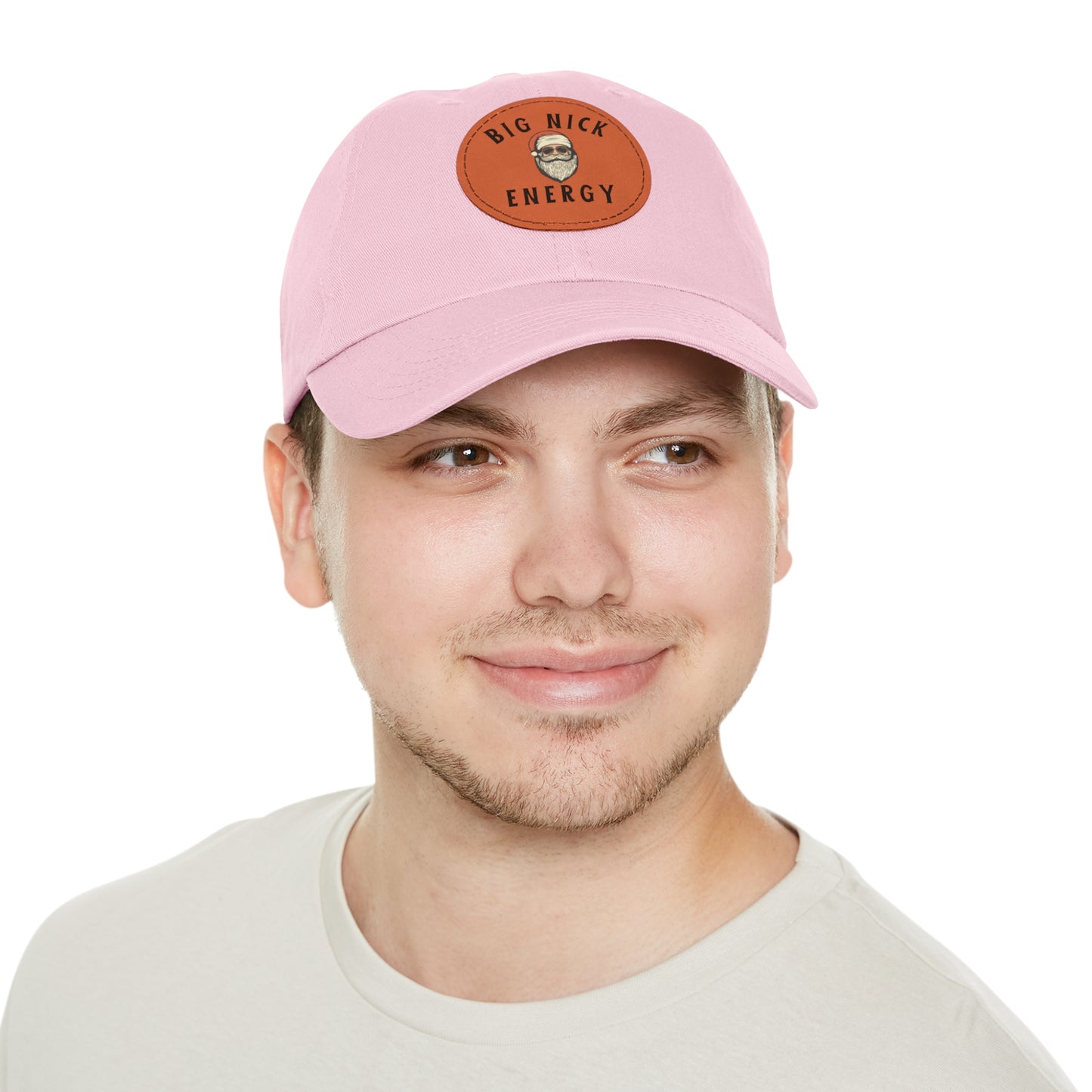 Big Nick Energy Dad Hat with Leather Patch - Black Cap for Everyday Adventures