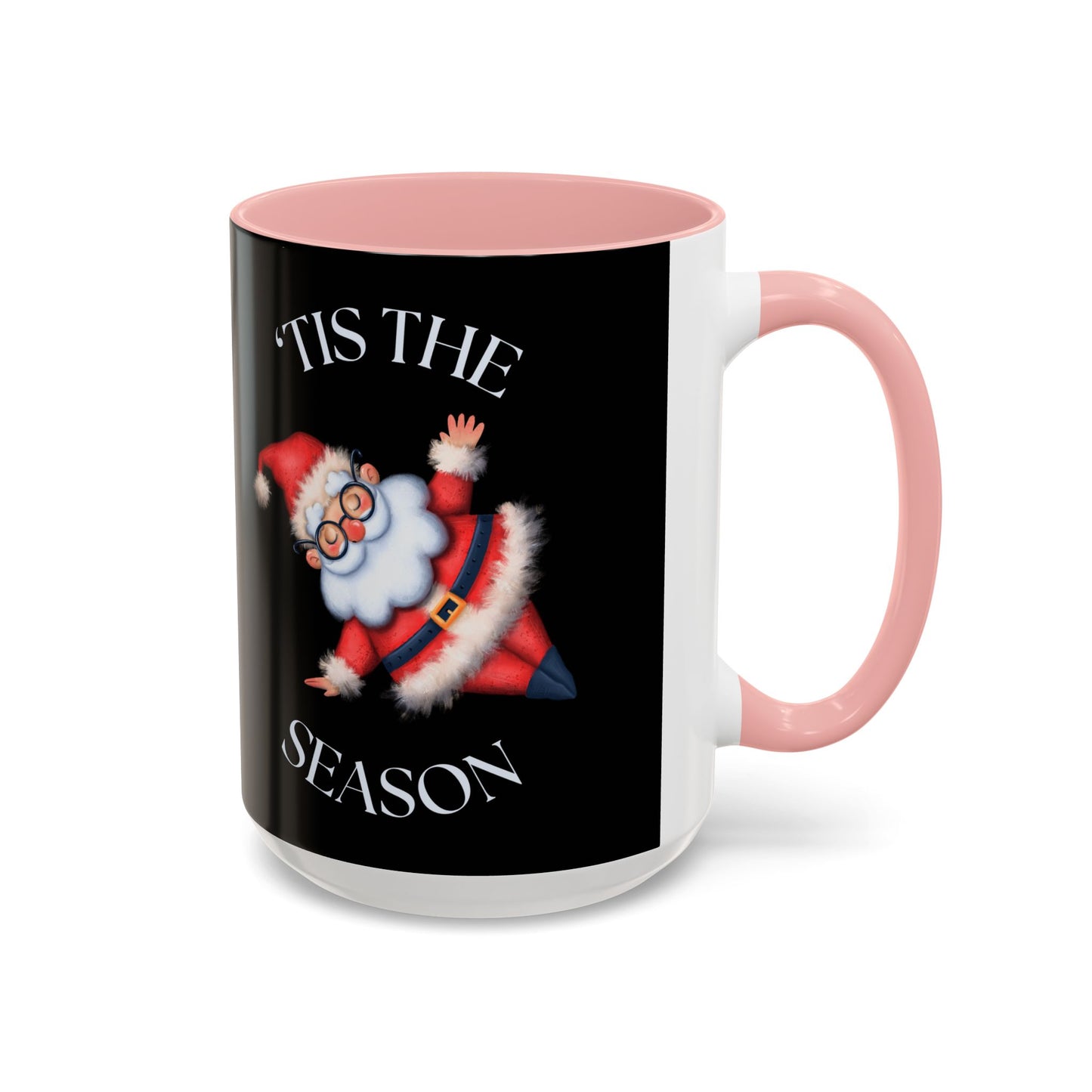 ‘Tis The Season Santa Accent Coffee Mug - Christmas Holiday Drinkware