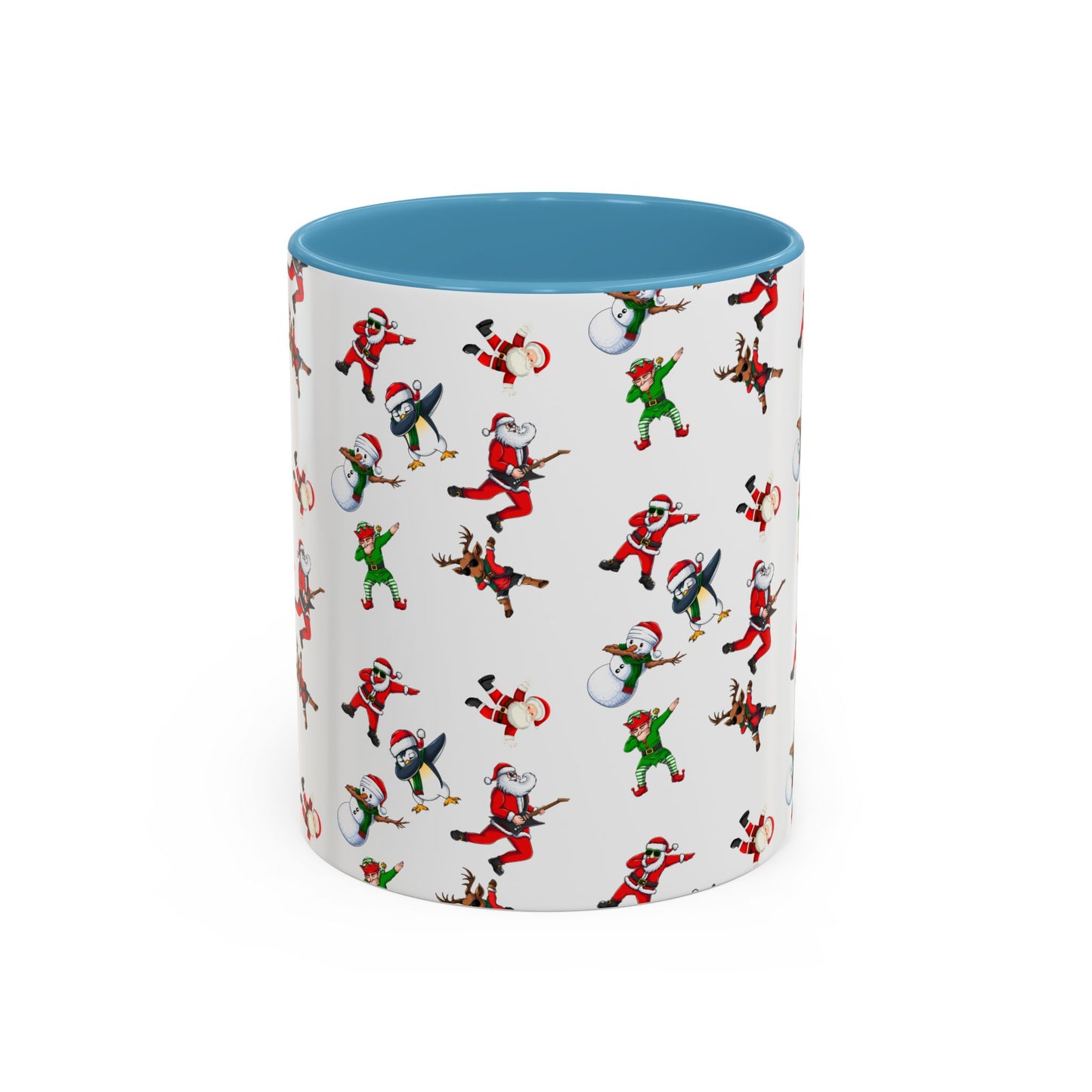 Festive Santa and Elf Coffee Mug - Fun Christmas Drinkware