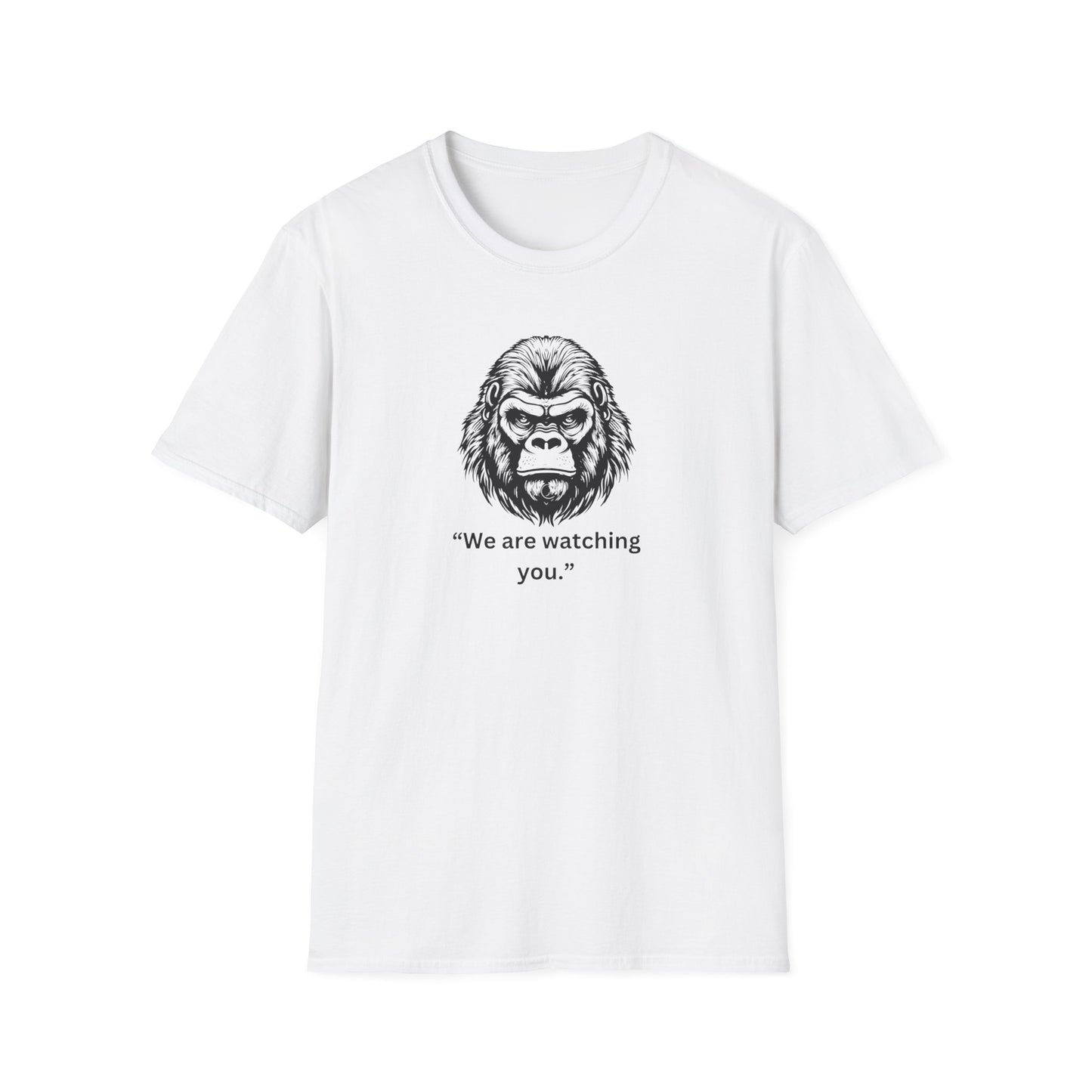 Funny Gorilla Movie Watcher Unisex Softstyle T-Shirt