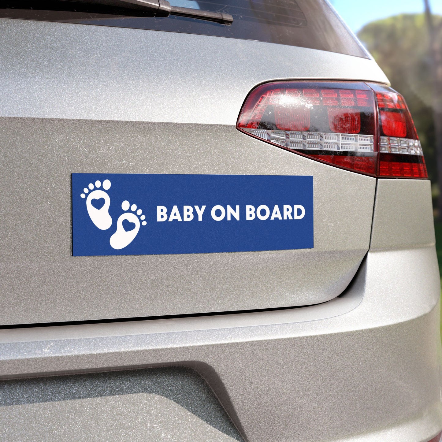 Baby On Board Car Magnet - Cute Footprints Design for New Parents