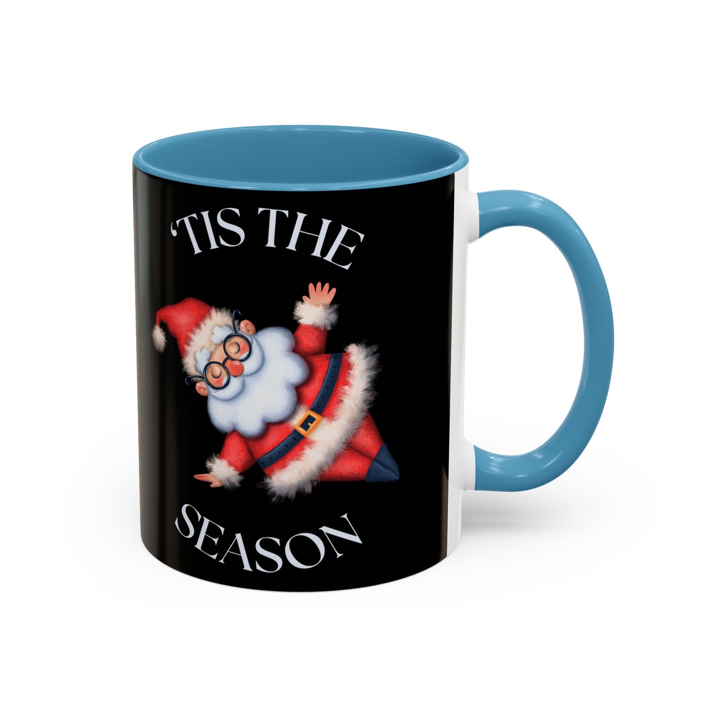 ‘Tis The Season Santa Accent Coffee Mug - Christmas Holiday Drinkware