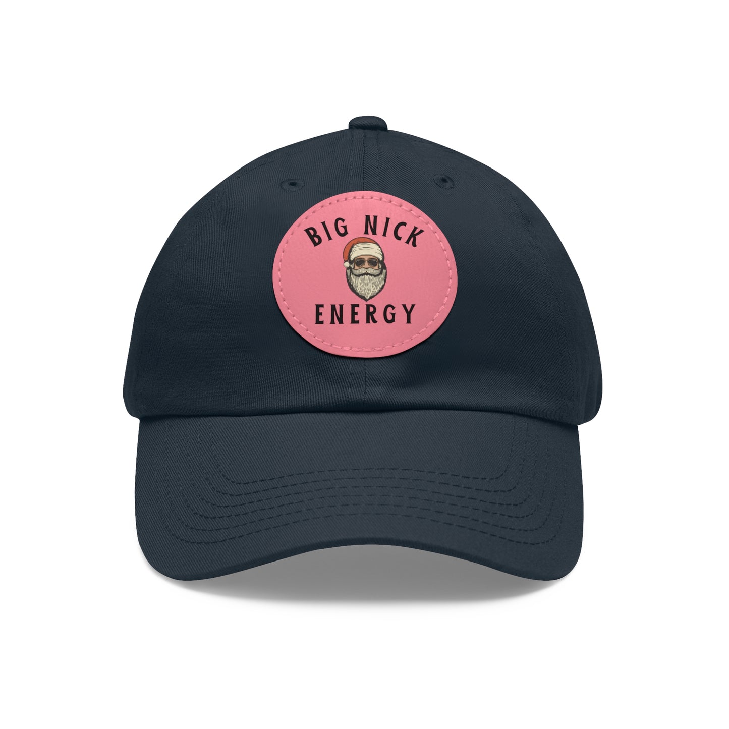 Big Nick Energy Dad Hat with Leather Patch - Black Cap for Everyday Adventures