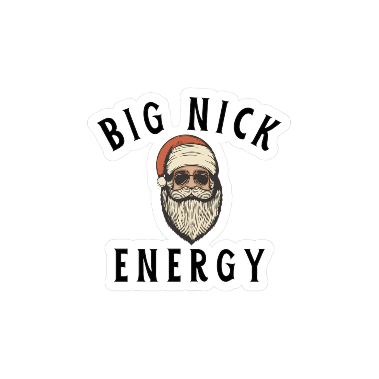 Big Nick Energy Christmas Vinyl Decals - Fun Holiday Stickers for Decor