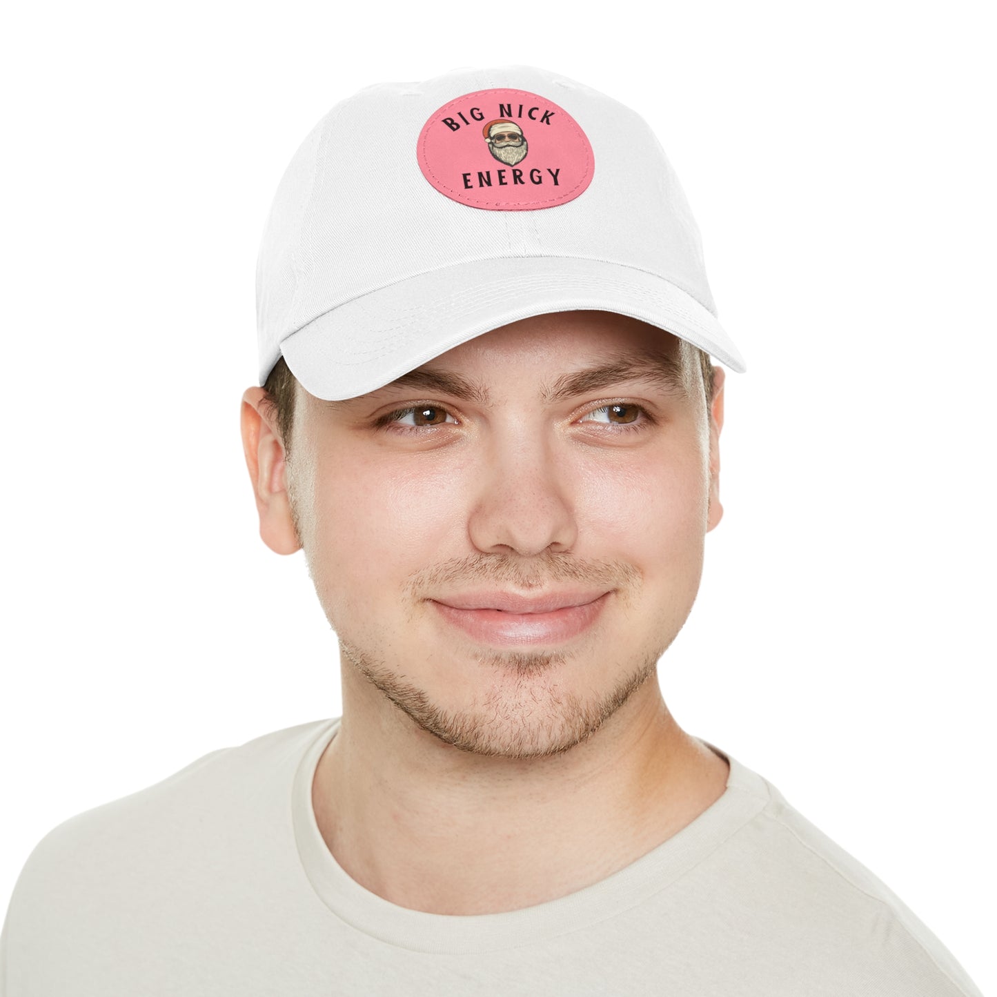 Big Nick Energy Dad Hat with Leather Patch - Black Cap for Everyday Adventures