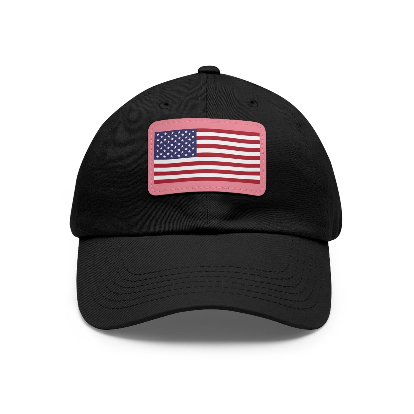 Patriotic Dad Hat with Leather Patch – USA Flag Cap for Summer Adventures