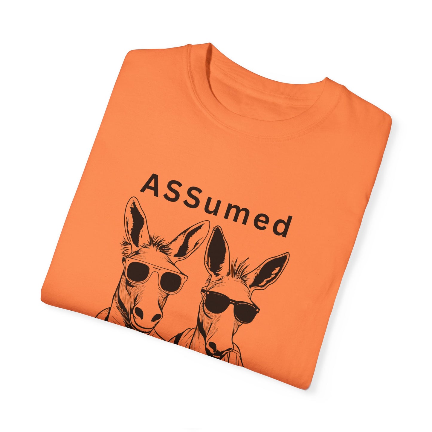 Unisex Garment-Dyed T-Shirt - Funny Kangaroo Design with 'ASSumed Innocent' Text