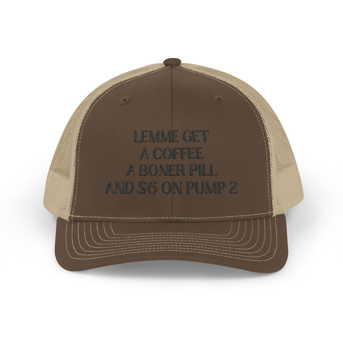 Funny Snapback Trucker Cap - Coffee & Pump 2 Vibes