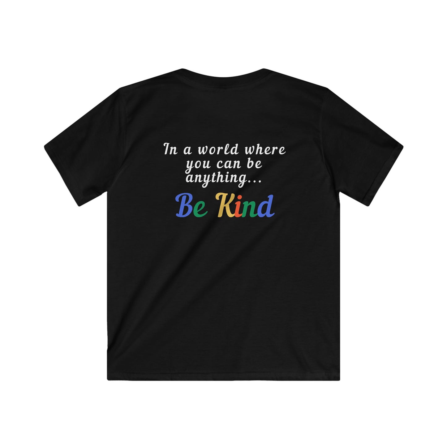 Kids 'Be Kind' Softstyle Tee - Inspirational Message T-Shirt for Children