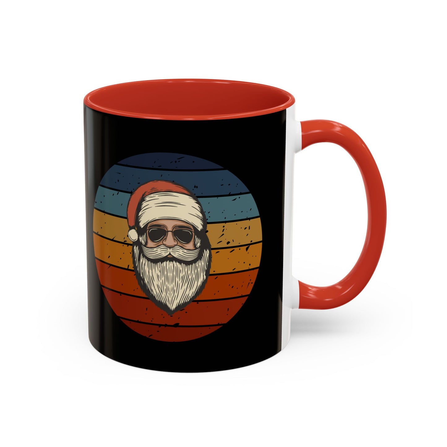 Cool Santa Accent Coffee Mug - Stylish Holiday Drinkware